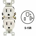 Leviton 15A White Shallow Grounded 5-15R Duplex Outlet S12-05320-0WS